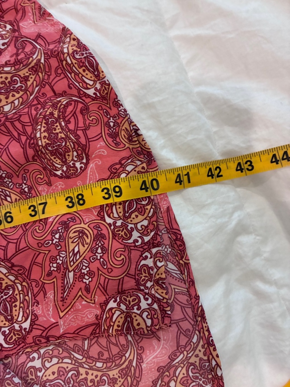 Pink Paisley Button-Front Drawstring Mini Dress - Picture 9 of 9